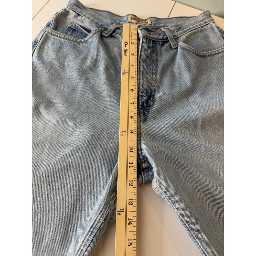 Guess Jeans Tapered Leg Women 30 Light Wash Blue Vintage High Rise FLAWS BB010 - Picture 9 of 13